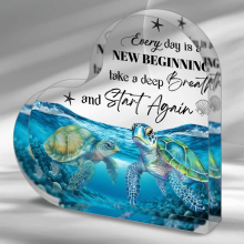 1pc Blue Sea Creatures Acrylic Desktop Decor - Perfect Gift for Bedroom, Kitchen, Living Room, Office - Compatible with Turtle Lovers
