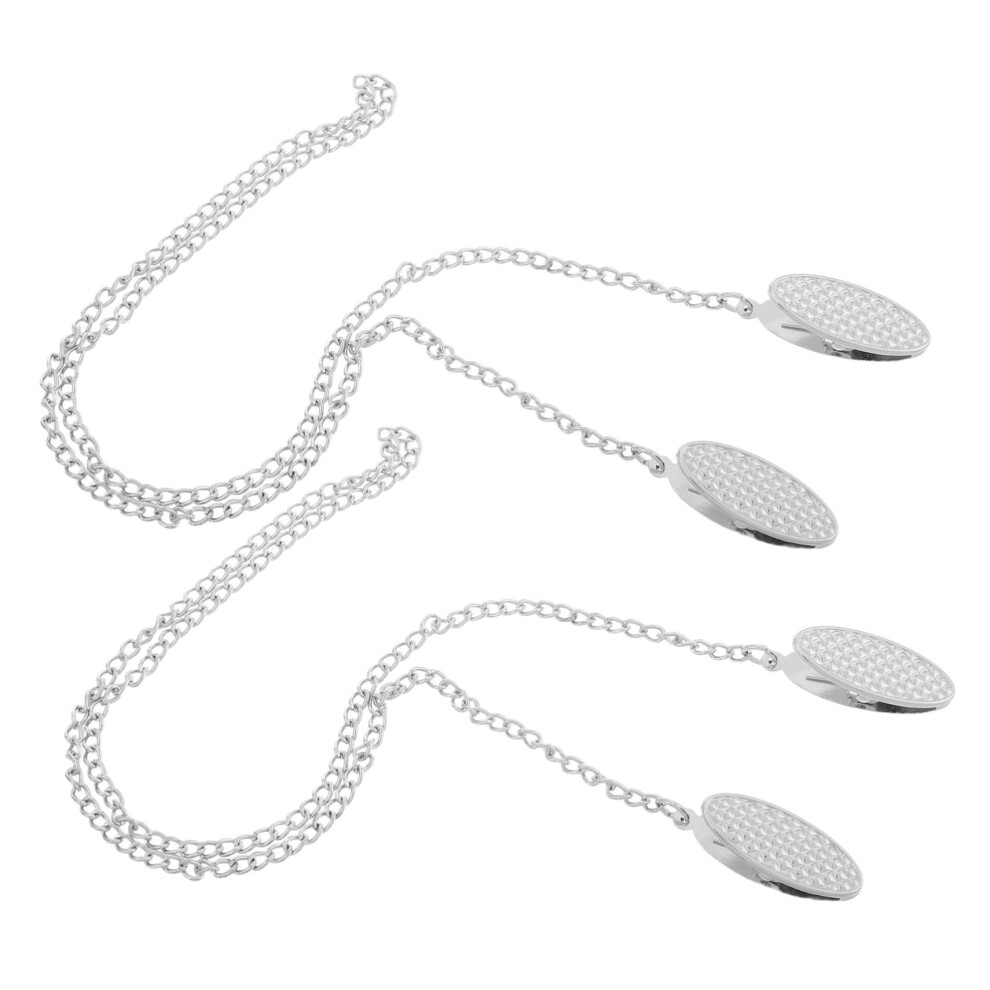 2Pcs Baby Bib Clips and Pacifier Clip Chain Durable Holder for Stroller Dining Travel