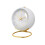 Alarm Clock with Silent Operation, Luminous Pointer, Mirror Display, Nordic Minimalist Bedside Design, White 1