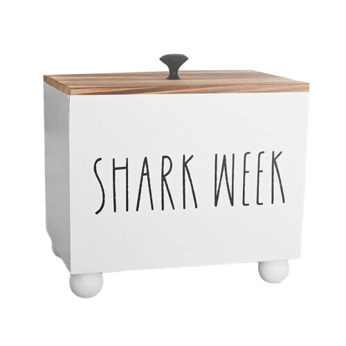 Tampon Organizer Solid Wood Bathroom Storage Box with DustProof Lid and Triple Compartments