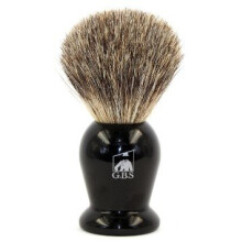 Pure Badger Bristle Shaving Brush with Black Resin Handle for Wet Shaving and Gift Packaging