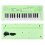 37 Key Electronic Keyboard with Microphone, Dual Timbre Mode, Split Function, Beginner Digital Piano Green 3