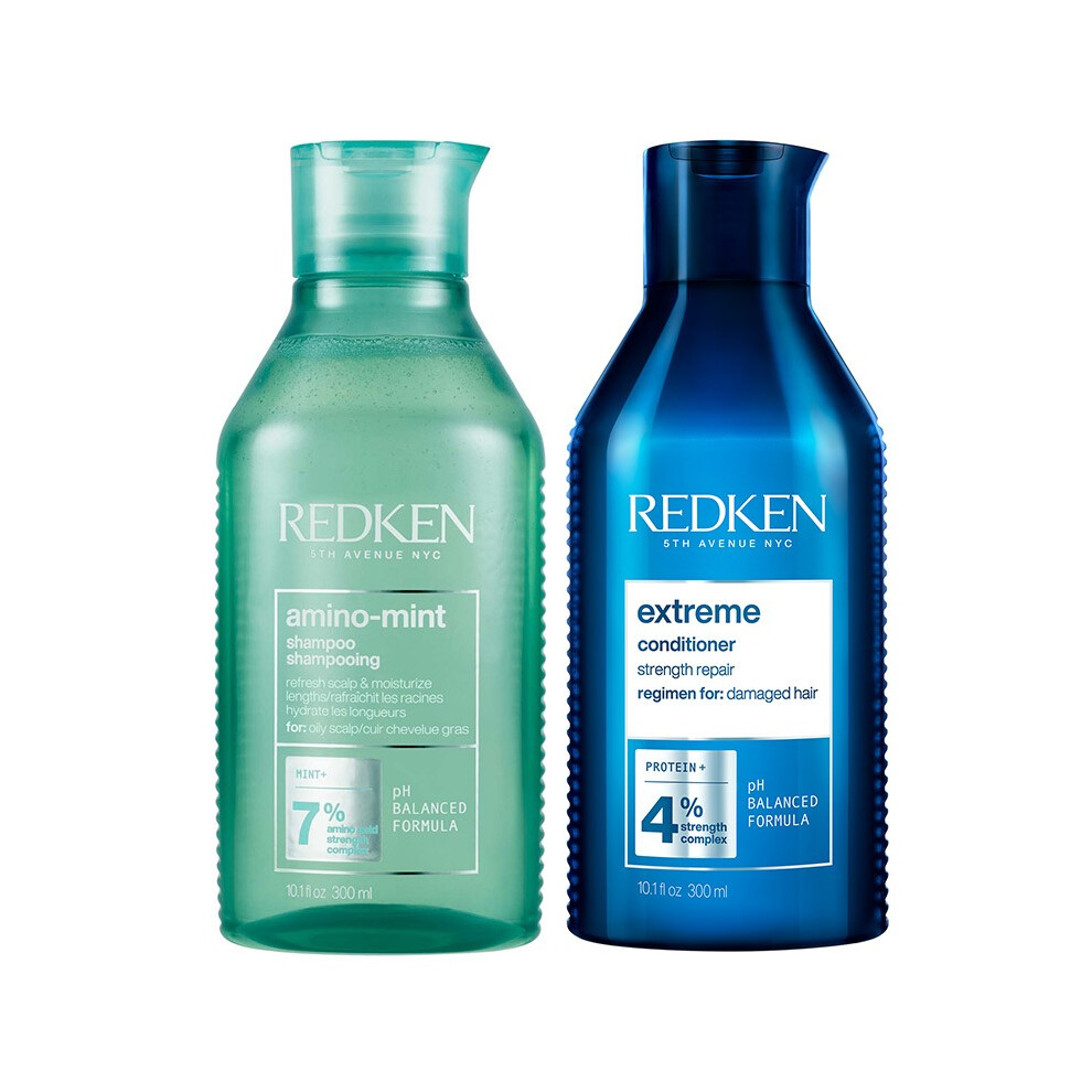 Redken Amino Mint Shampoo 300Ml & Extreme Conditioner 300Ml Duo