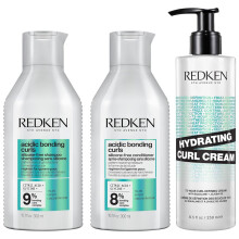 Redken Acidic Bonding Curls Shampoo 300ml, Conditioner 300ml & Hydrati