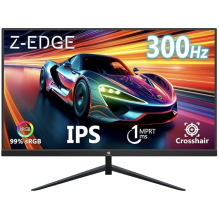 Z-Edge 24.5 Inch Gaming Monitor 300Hz (DP) 240Hz (HDMI) 1ms MPRT Full HD LED Monitor, 16:9 IPS Panel, FreeSync, HDR10