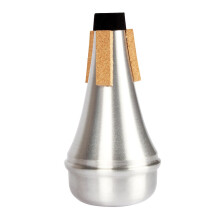 Aluminum Trumpet Mute with Volume Control Precision, Compact Lightweight Design, Durable Silver Finish