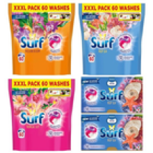 Surf 3 in 1 Laundry Capsules Deep Sea, Tropical Lily, Passion Bloom, 2x Deep Sea