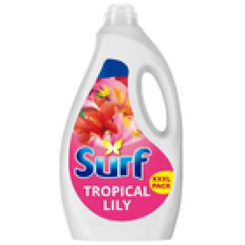 Surf Surf Tropical Laundry Lily Laundry Liquid Detergent Bottle 95 Washes Pack 2.6L