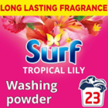 Surf Tropical Lily Washing Powder joy-infused fragrance with natural essential o