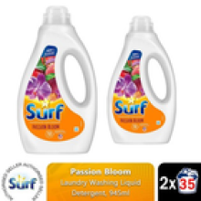 Surf Laundry Washing Liquid Detergent Passion Bloom 945ml, 70 Washes