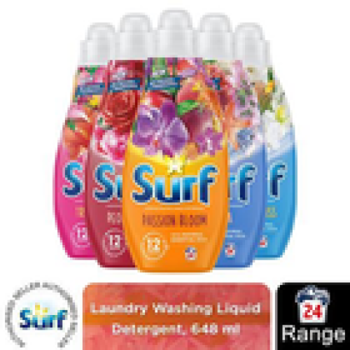 Surf Surf Laundry Washing Liquid Detergent 648ml 24 Washes Select Your Pack