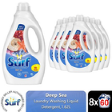 Surf Laundry Washing Liquid Detergent Deep Sea 12.96 L, 480 Washes
