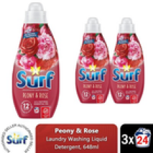 Surf Laundry Washing Liquid Detergent Peony & Rose 1.94 Litre 72 Washes