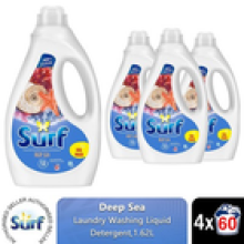 Surf Laundry Washing Liquid Detergent Deep Sea 6.48 L, 240 Washes