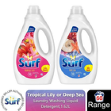 Surf Laundry Washing Liquid Detergent Deep Sea or Tropical Lily 1.62 L, 60Washes