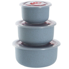 Ensemble de bols mélangeurs avec couvercles, bols gigognes en plastique, bols de rangement, ensemble de bols mélangeurs compatibles micro-ondes, 3