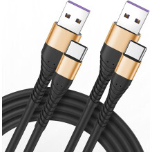 USB Typ C Laddarkabel Snabbladdning 3 meter, Extra Lång 2-pack 3 meter USB A till USB-C Telefon Laddarkabel Kompatibel med Samsung