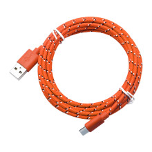 1 meter färgmönster datakabel typ-C/USB-port mobiltelefon laddningskabel
