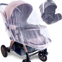 Premium muggennet voor kinderwagen, 150 cm - Nauwsluitend, scheurvast gaas - Ideaal voor boxen en wiegjes