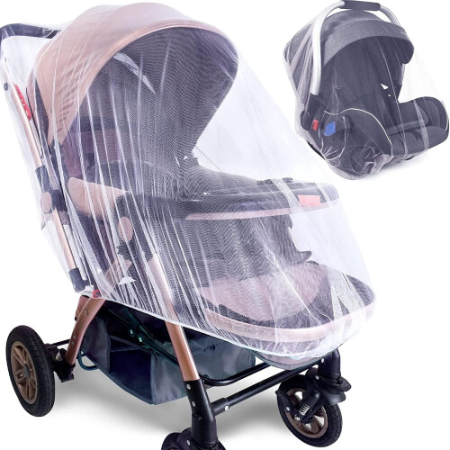Premium myggenet til klapvogn 150 cm - Tilpasset, rivefast net - Ideel til kravlegårde, tremmesenge