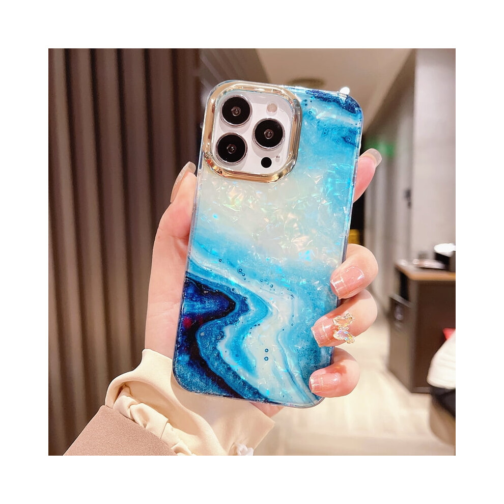 Luxury Marble Shell Pattern Phone Case For Compatible With Iphone 11 12 13 14 15 16 Pro Max Soft Shockproof Bumper Cover 9425574798497