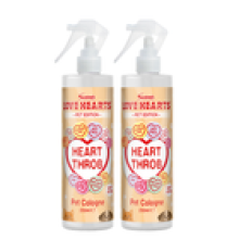 Pet Cologne 2 x 250ml Swizzels Love Hearts Baby Powder Fragrance