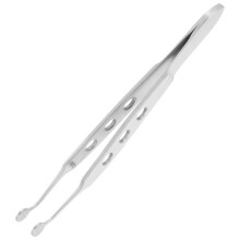 Stainless Steel Meibomian Gland Expression Tool Round Tip Eyelid Massager for Dry Eye Relief Silver
