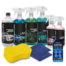 Car Cleaning Kit 9Piece Cleaning Kit Tabs Sponge 2 x Cloths CARSHARK