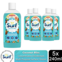 Surf Concentrated Disinfectant Coconut Bliss Multi-Purpose Cleaner, 240ml, 5pk