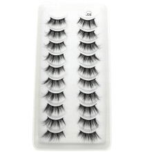 JZROCKER Fluffy-Soft Half Lashes Natural Look Wispy Cat-Eye Lashes 3D False Eyelashes
