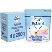 4 x 200g Aptamil Multigrain Banana Berry Cereal From 7 Months