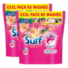 Surf Tropical Lily Wash Pods Laundry Detergent Washing Tablet Pack 2x60 Capsules