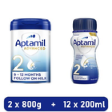 Aptamil Advanced 2 Follow On Milks Monthly Milks Feeding Baby Bundle Formula