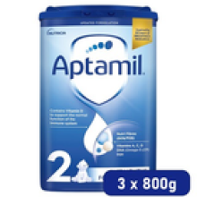 3 x 800g Aptamil 2 FOM Follow On Baby Milk Formula