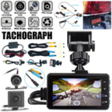 Motorcycle Dash Cam Front Rear Camera Display Motorbike DVR System Night Vision
