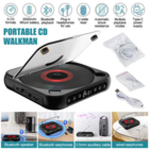 Rechargeable Desktop CD Player With Bluetooth Portable Personal Cd Players 1