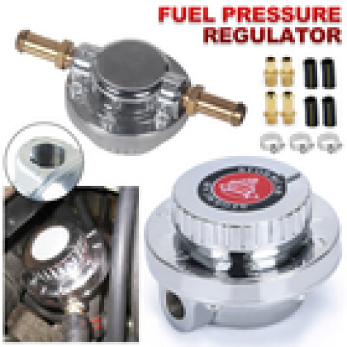 Universal Universal Silver Fuel Pressure Regulator Manual Adjustable For Carburetor Engine