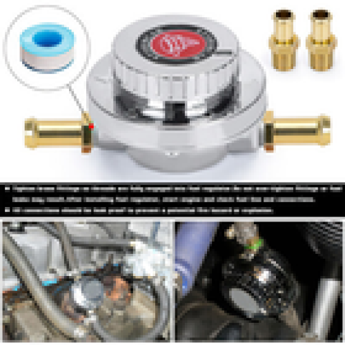 Universal Universal Silver Fuel Pressure Regulator Manual Adjustable For Carburetor Engine 1