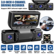 WiFi Dash Cam 4 Channel 360 Front Rear Dash Cam 1080PHD Car Camera Night Vision