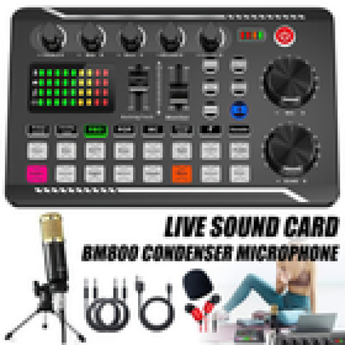 Condenser Microphone Kit Live Podcast Equipment Bundle Studio Recording Kit