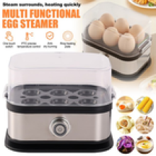 Compact Electric Egg Cooker Boiler Hard Medium Soft Boiled Fits 6 Eggs