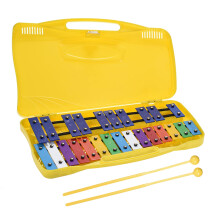 Colorful 25 Note Glockenspiel Xylophone for Kids with Case and Mallets, Educational Music Set for Beginners
