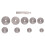 10x d'outils de roulement de roues Kit Extracteur de roulement Jeu d'outil 6