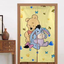 Eeyore Door Curtain for Doorway, Pattern Print Blackout Privacy Window Curtain, Room Divider Curtain Tapestry Home Decor, 34" W X 56" L