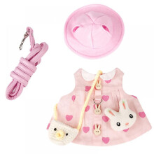 Pet Bunny Vest Hamster Harness with Walking Traction Rope for Rabbit Ferret Guinea Pig Bunny Hamster