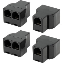 RJ12 6P6C 1 Female to 2 Female Telephone Line Splitters, Telephone Landline Cable Connector