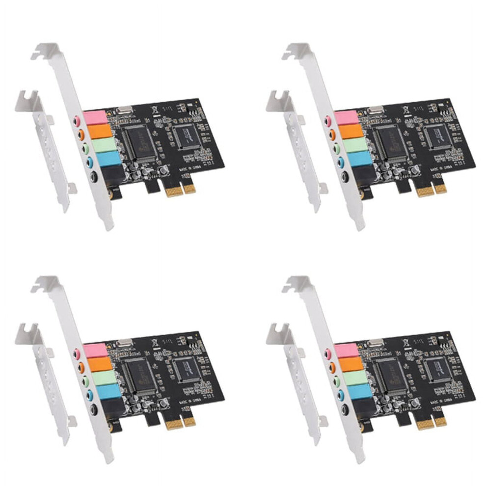 4X Pcie Sound Card 5.1, Pci Surround Card 3D Stereo Audio With High Sound Performance Pc Sound Card Cmi8738 Chip 9482828490149