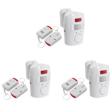 Alarmă cu senzor de mișcare cu infraroșu 3X - Alarmă antiefracție cu 2 telecomenzi, potrivită pentru garaje/magazine