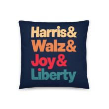 Harris Walz Waltz2024Retro perustyyny, Harris Walz Joy Liberty (45 cm 45 cm)