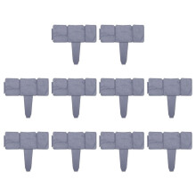 ZPAQI 3.93" x 9.64” Stone Black Plastic Garden Border Edging (10 Count)